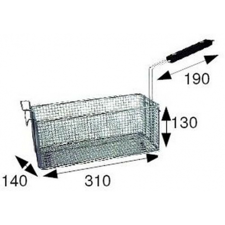 CESTINO DI FRIGGITRICE VASCA 310X140X130 - TIQ65444
