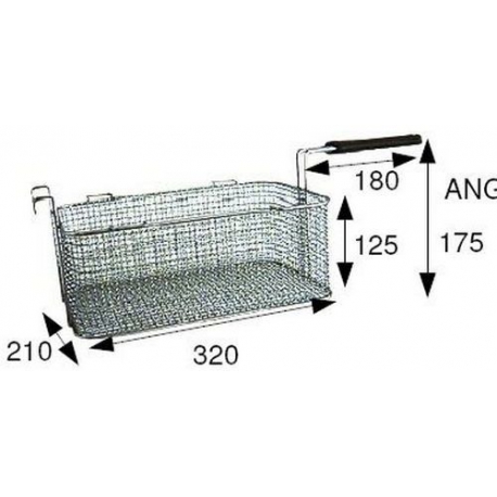 PANIER DE FRITEUSE 320X210X125 - TIQ66554