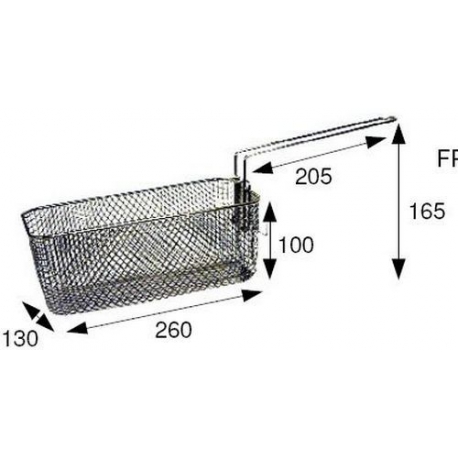 CANESTRO PER FRIGGITRICE 260X130X100 - TIQ66568