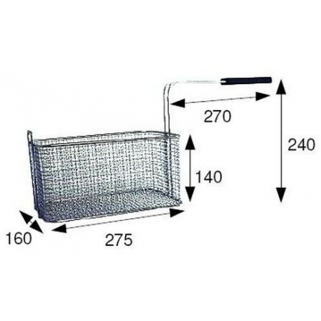 CESTINO DI FRIGGITRICE 285X165X140 - TIQ66562