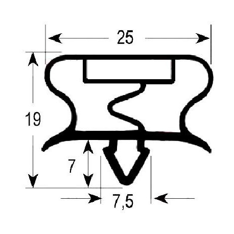 GASKET OF DOOR FOR TABLE COOLED TRS37/57 L:405MM - SEYQ6638