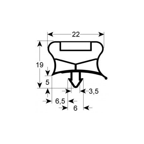 GUARNIZIONE DI PORTA PER TAVOLO REFRIGERARE TRS37/57 L:410MM - SEYQ6639