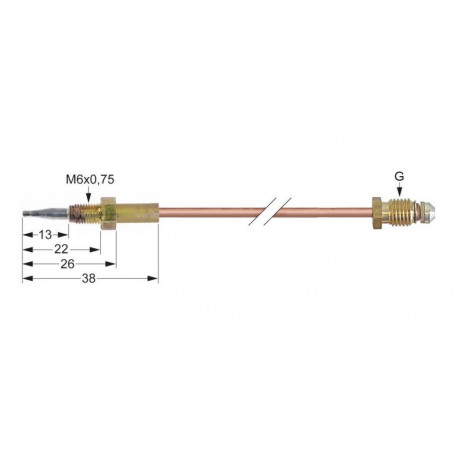 TERMOCOPPIA 600MM CUC.``PW`` S.6/7/900-L - oreg6566