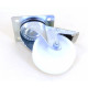 SWIVEL CASTER Ã100MM-100 KG-PRESSED STAINLESS STEEL ZINC