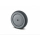 RUOTA Ø100 IN RESIPRENE GRIGIO / MOZZO A PULEGGIE 12X45MM
