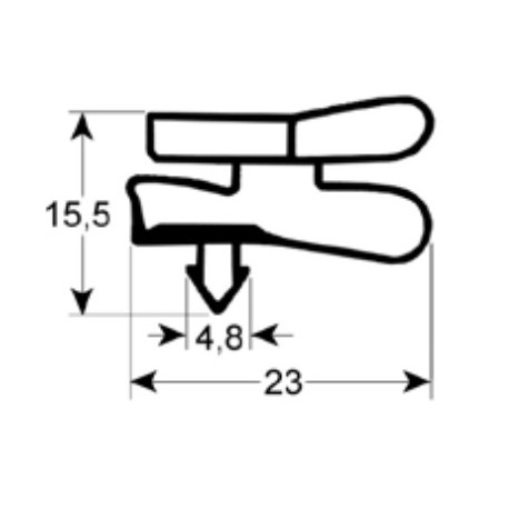JOINT DE PORTE -1713X558MM - VNQ6234