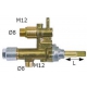 ROBINET GAZ MADEC ENTREE/SORIE M12X1 RAC TC M8X1 - TIQ6189