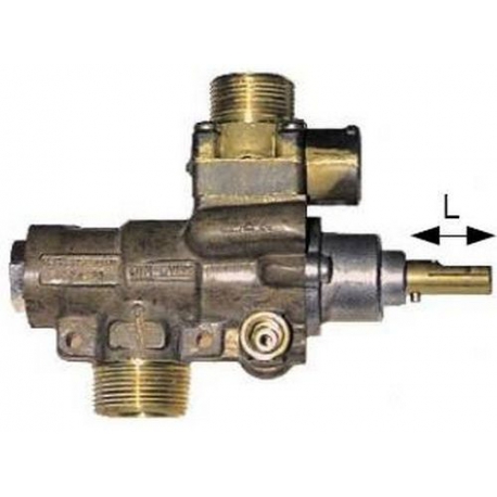 RUBINETTO GAS PEL 23/V CON FLANGIA VERTICALE RAC - TIQ6105