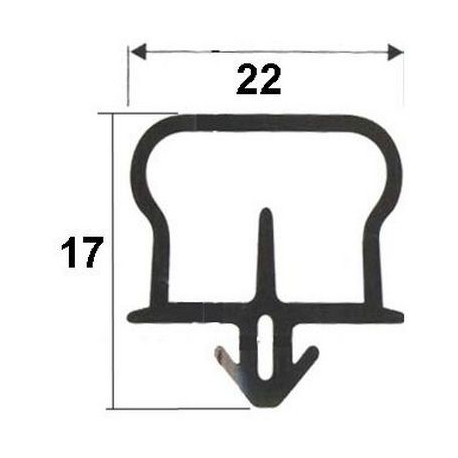 GASKET L:3940MM H:13MM RUBBER BLACK - TIQ63994