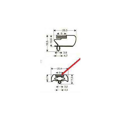 JUNTA PVC PARA CLIPSAR CON BANDA MAGNETICA GRIS L2.55M - TIQ63265