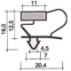 PERFIL PVC PARA CLIPSAR L 2.55MM GRIS CON BANDA MAGNETICA - TIQ62867