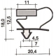 PROFILE PVC WITH TO CLIPS L 2.55M