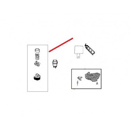 SUPPORT INTERRUPTEUR GD/UZ930 ORIGINE NILFISK - AVQ8909