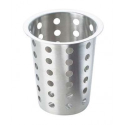 POT A COUVERTS INOX PERFORE DIAM 114MM HAUTEUR 135MM