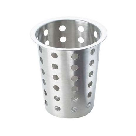 POT A COUVERTS INOX PERFORE DIAM 114MM HAUTEUR 135MM - IQ6272
