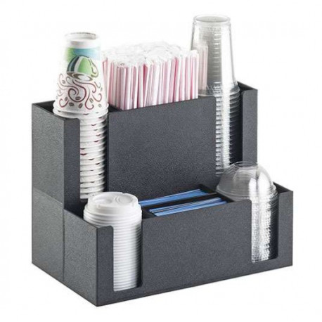 DISTRIBUTEUR TASSES ET ACCESSOIRES . 2 NIVEAUX NOIR - IQ6273