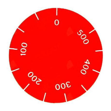 SYMBOLE POUR MANETTE 500Â° Ã­42MM ROUGE - TIQ75133