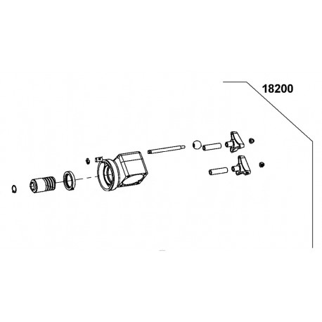 COMPLETE REDUCING GEAR (WITH WORM SCREW) - FAQ63755