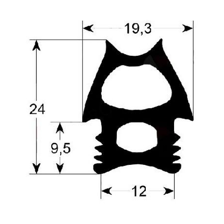 DICHTUNG TURE VON BACKOFEN 695X485MM - TIQ64969