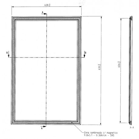 GASKET OF DOOR MAGNETIC TABLE KANSAS NEW MODEL - TIQ64284