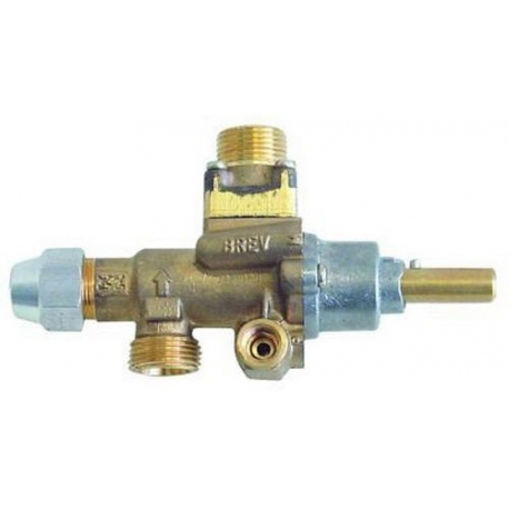 ROBINET GAZ PEL 22S/V AVEC BRIDE VERTICALE RAC TC M9X1 - TIQ76697