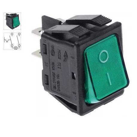 UNIVERSAL BIPOLAR SWITCH WITH LIGHT 250V 16A L:30MM H:22 - TIQ665561