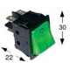 4-CONTACT BIPOLAR ON/OFF PUSH BUTTON WITH LIGHT 250V 16A L:30MM H:22MM