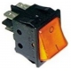 PUSH BUTTON 2 TERMINALS LIGHT 250V 16A L:30MM H:22MM ORANGE