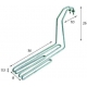 RESISTANCE 4000W 230HZ L:465MM L:82MM H:280MM ENTRAXE 22MM MONOPHASE - TIQ76854