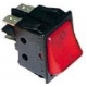 RED 2-POLE PUSH BUTTON WITH LIGHT ON/OFF 250V 16A