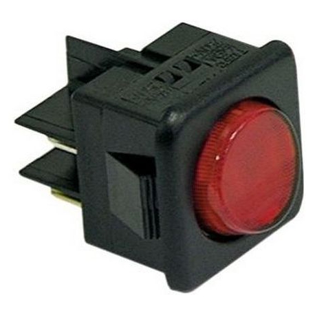 INTERRUPTOR 27.8X25MM LUZ 0-1 250V 16A ROJAS - TIQ665571