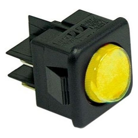 INTERRUPTOR 27.8X25MM 2PARCELAS 0-1 LUZ 250V 16A AMARILLO - TIQ665572