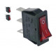 RED SWITCH WITH LIGHT 30X11MM 1 POLE 250V 16A