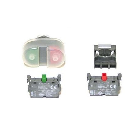 BUTTON PUSH BUTTON ON/OFF 230V 6A VERT/ROUGE SAMMIC - fnq6701