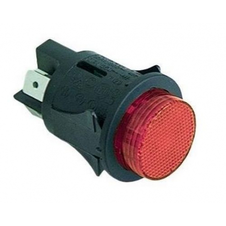 INTERRUTTORE M/A LUMINOSI 250V 16A Ã­25MM ROSSO - TIQ665597