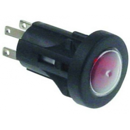 PULSADOR 1POLE LUZ 250V 3A Ã­16MM ROJAS ORIGEN - TIQ77943