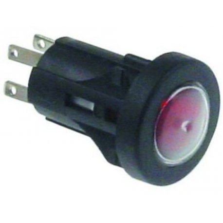 PUSH BUTTON 1POLE LIGHT 250V 3A Ã­16MM RED ORIGIN - TIQ77943