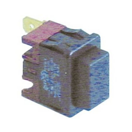 PUSH BUTTON 19X13MM 1POLE 250V 16A BLACK - TIQ77054