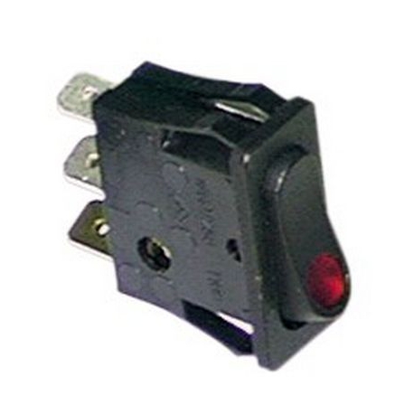 INTERRUPTOR 30X11MM 1 POLOS LUZ 250V 16A ROJAS - TIQ62051