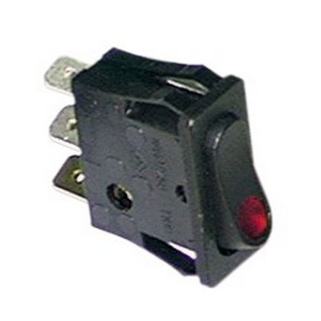 SCHALTER 30X11MM 1 POLIG LIGHT 250V 16A ROT - TIQ62051