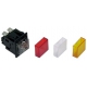 TASTSCHALTER 27.22X22.2MM ROT 2POLES LIGHT 250V